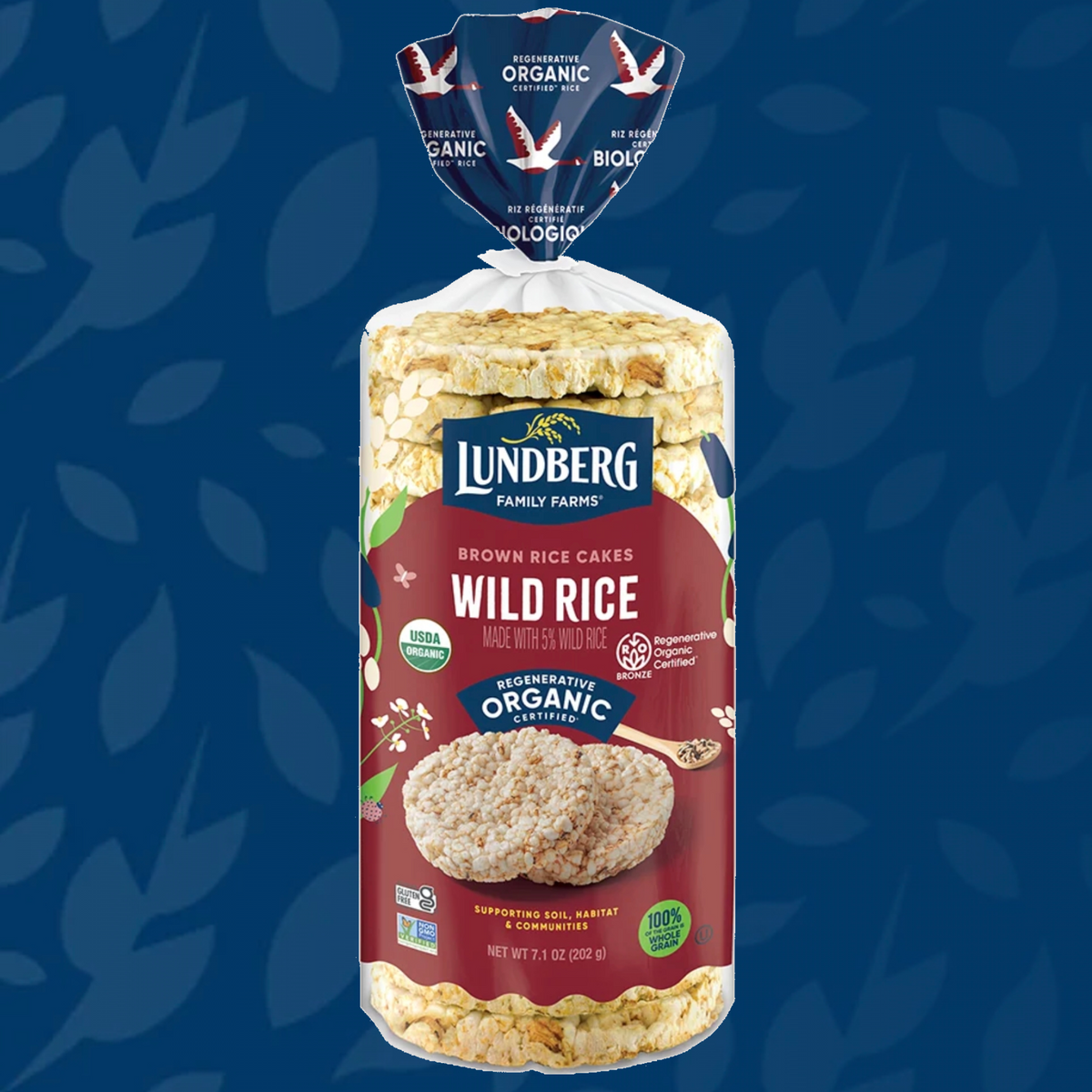 Lundberg 有機野米全穀物米餅241g｜Organic Wild Rice Cakes｜無麩質純素
