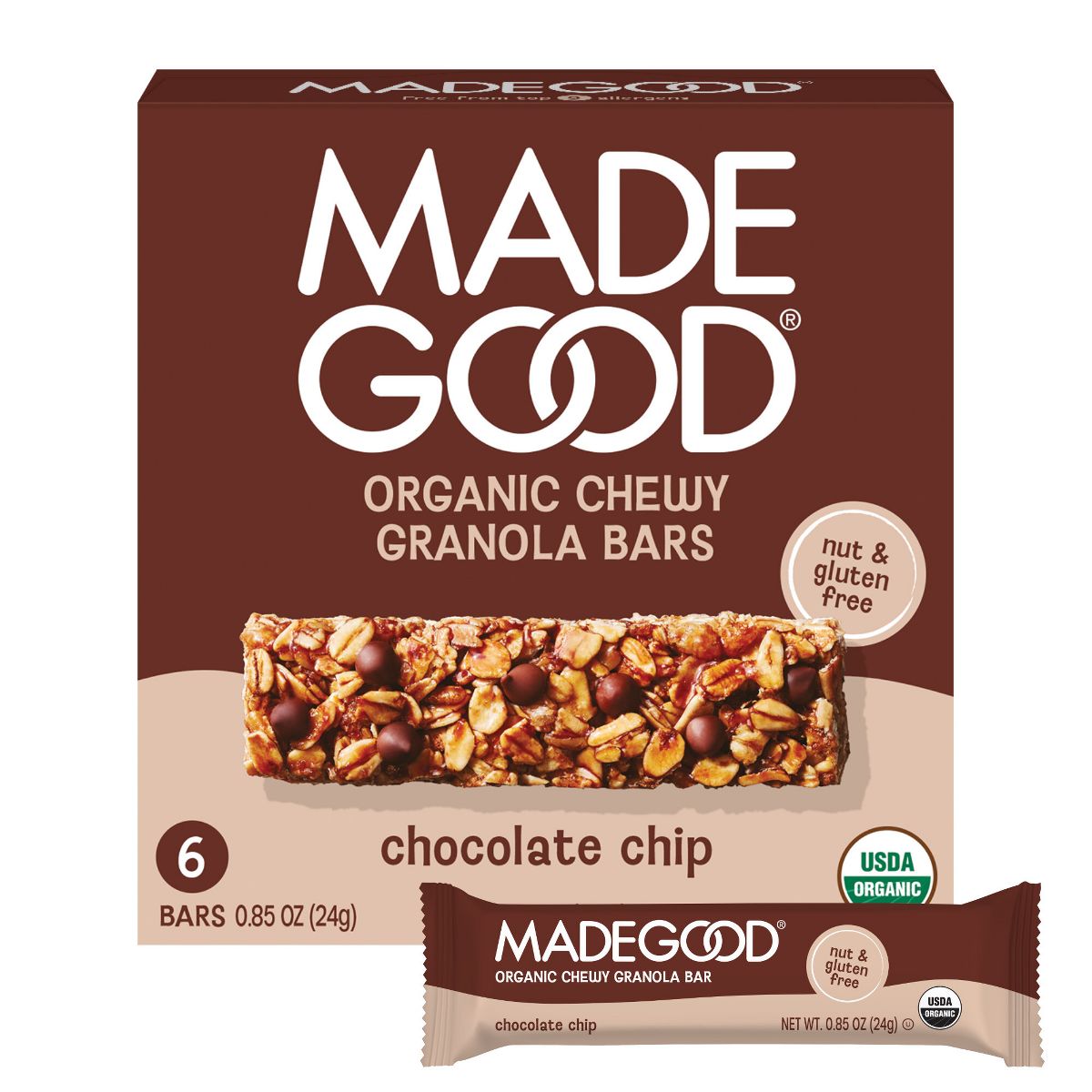 MadeGood 有機朱古力粒燕麥棒 Chocolate Chip Granola Bars