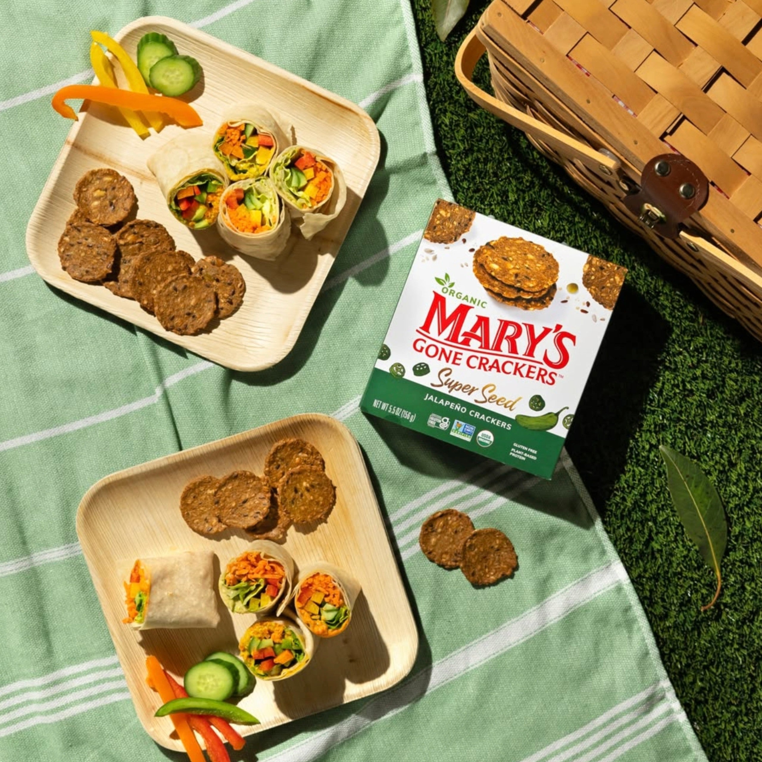 Mary's Gone 有機Jalapeno墨西哥辣椒全穀物種籽脆餅 健康零食