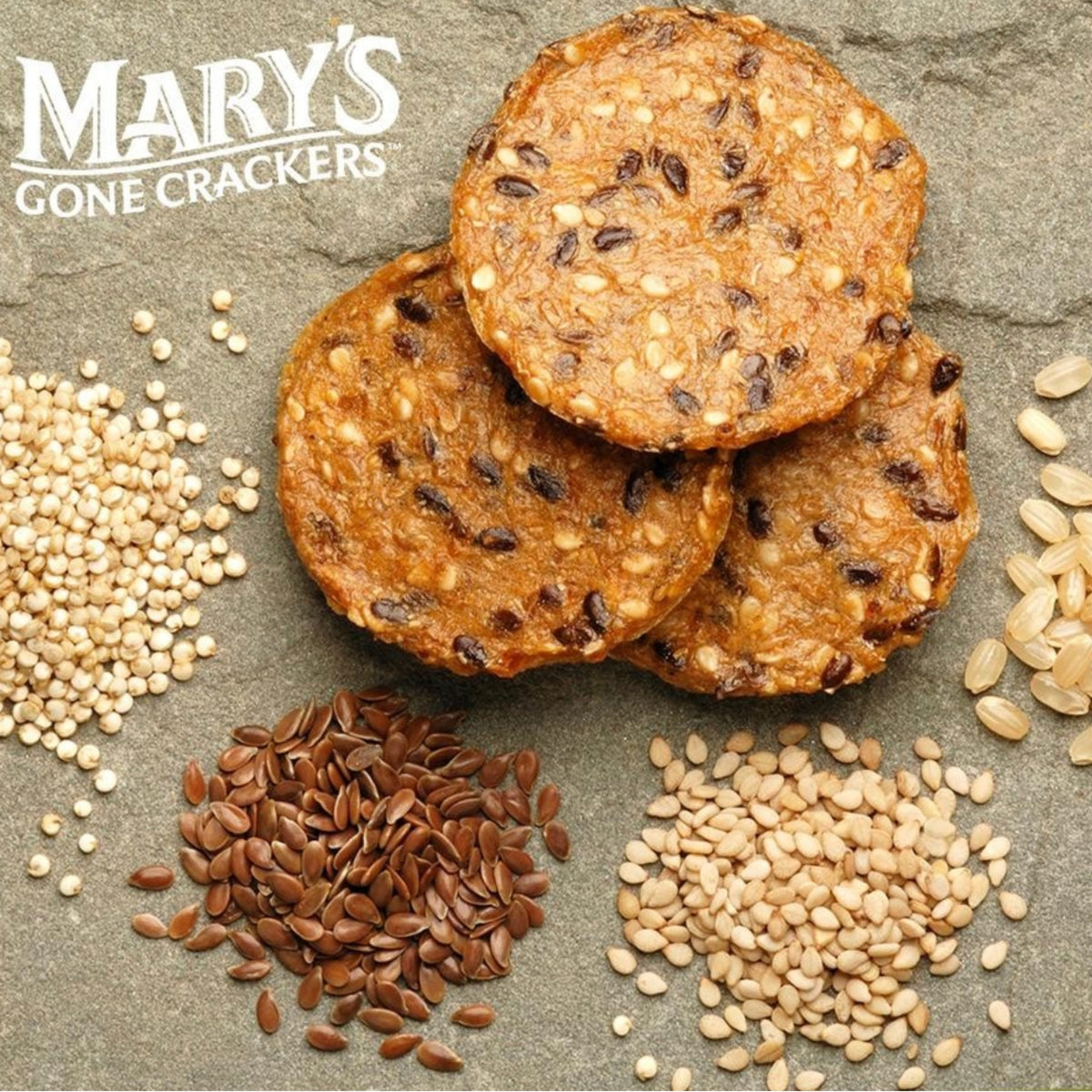 Mary's Gone 有機全穀物黑芝麻種籽脆餅 海苔健康零食