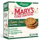 Mary's Gone Organic Super Seed Jalapeno Crackers 墨西哥辣椒有機超級種籽脆餅 156g