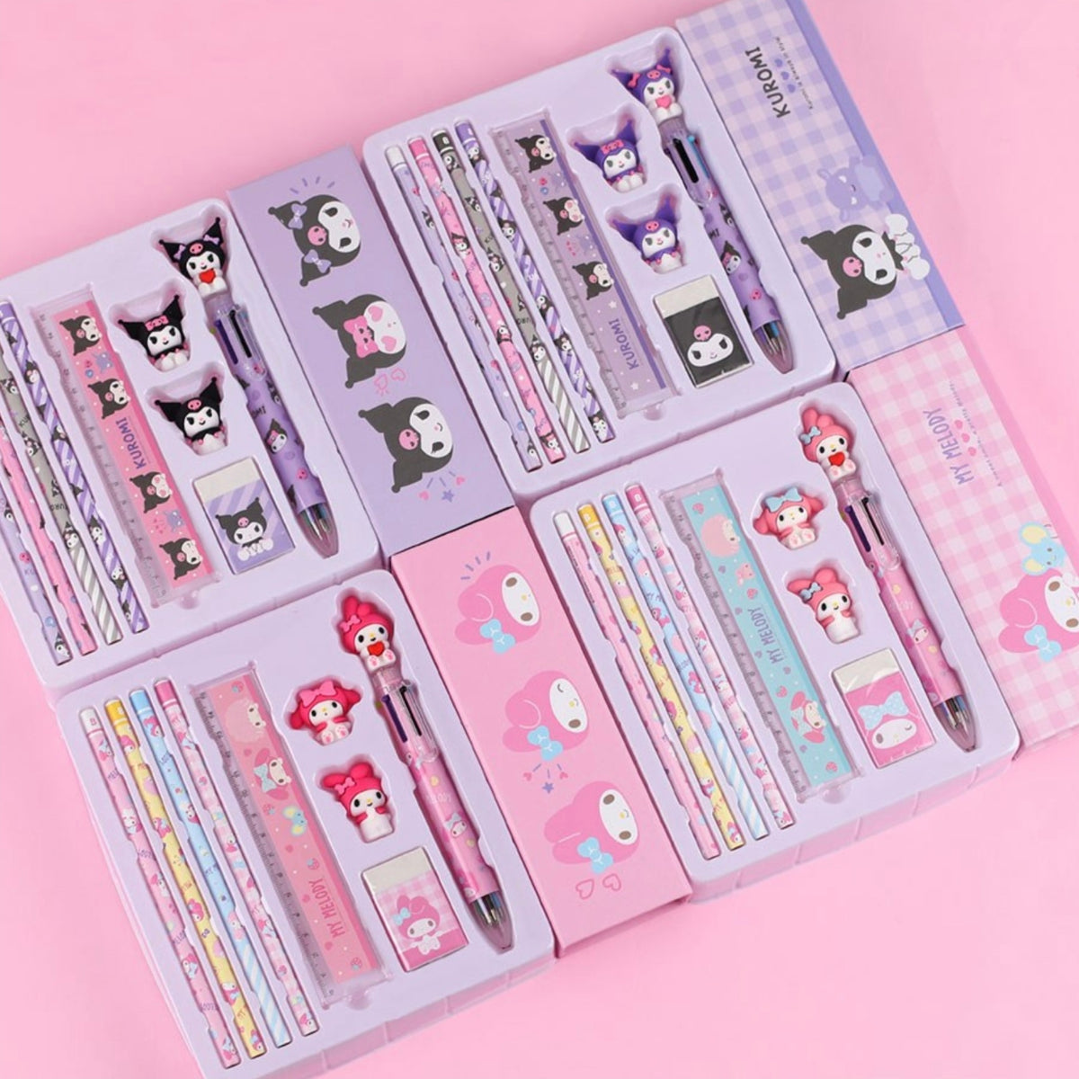 Melody 美樂蒂筆盒文具套裝｜筆盒＋鉛筆＋筆套｜Sanrio角色文具
