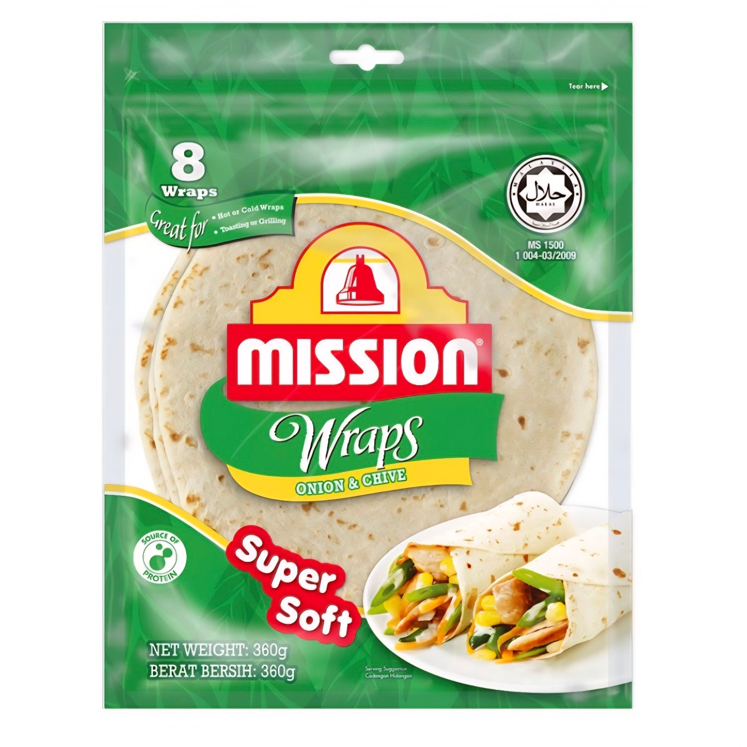 Mission Supersoft 洋蔥和細香蔥捲餅8片裝
