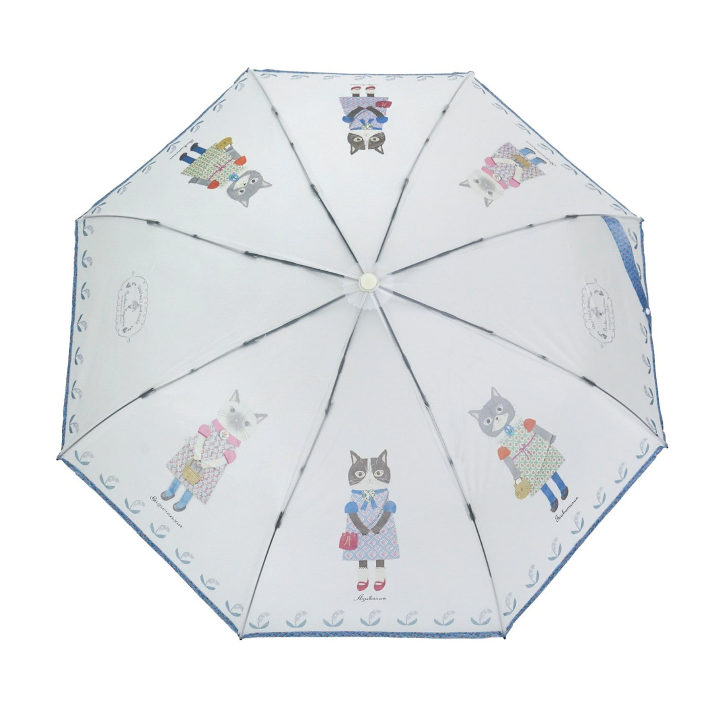多貓角色插畫8骨折疊透明雨傘