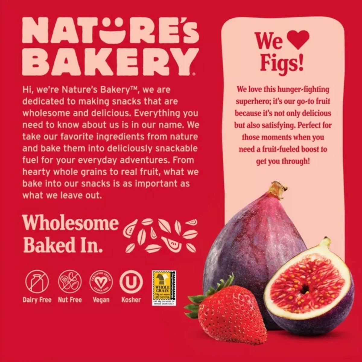 Nature's Bakery 士多啤梨無花果果條 真實水果餡 全穀物軟心小食
