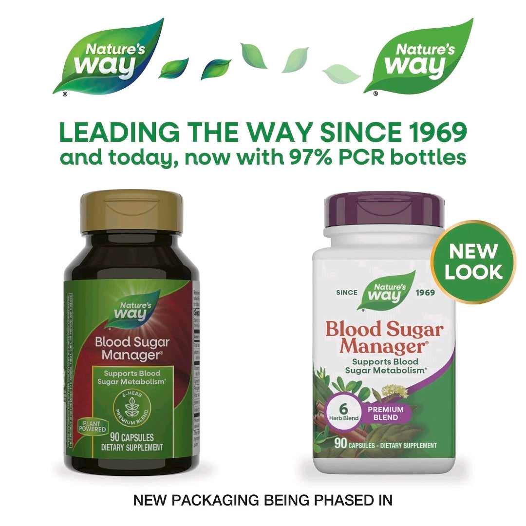 Nature's Way Blood Sugar Manager 六種草本成分及營養資料

