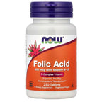 NOW Foods Folic Acid 葉酸 800 mcg 250粒裝美國營養補充品
