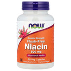 NOW Foods Niacin 500mg 無潮紅雙倍強度 90粒植物膠囊
