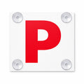 新手駕駛 P牌吸盤展示牌 4吸盤固定車窗 Provisional License Plate