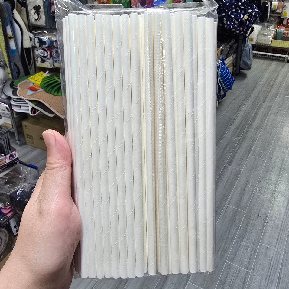 100枝裝紙飲管紙吸管一次性環保餐具