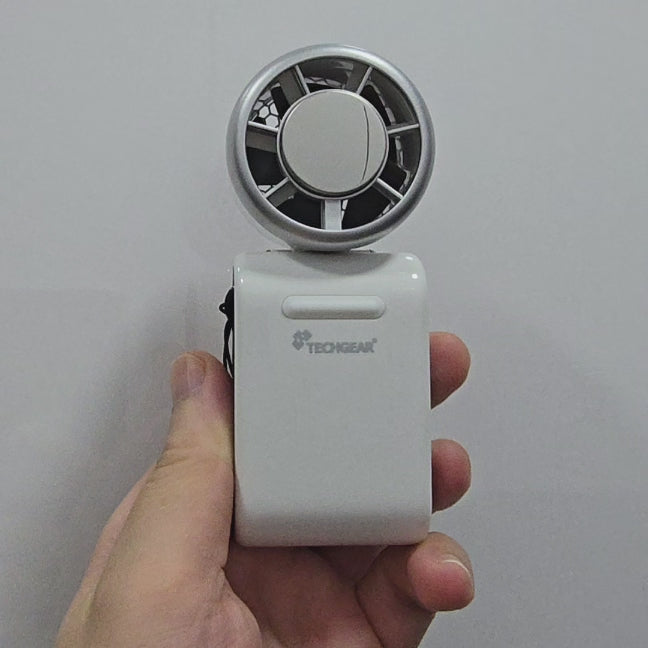TECHGEAR 手持摺疊風扇🌀可掛頸 香港品牌👍一年保用