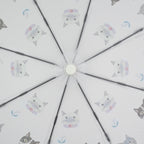 PU材質貓咪半透明折疊雨傘
