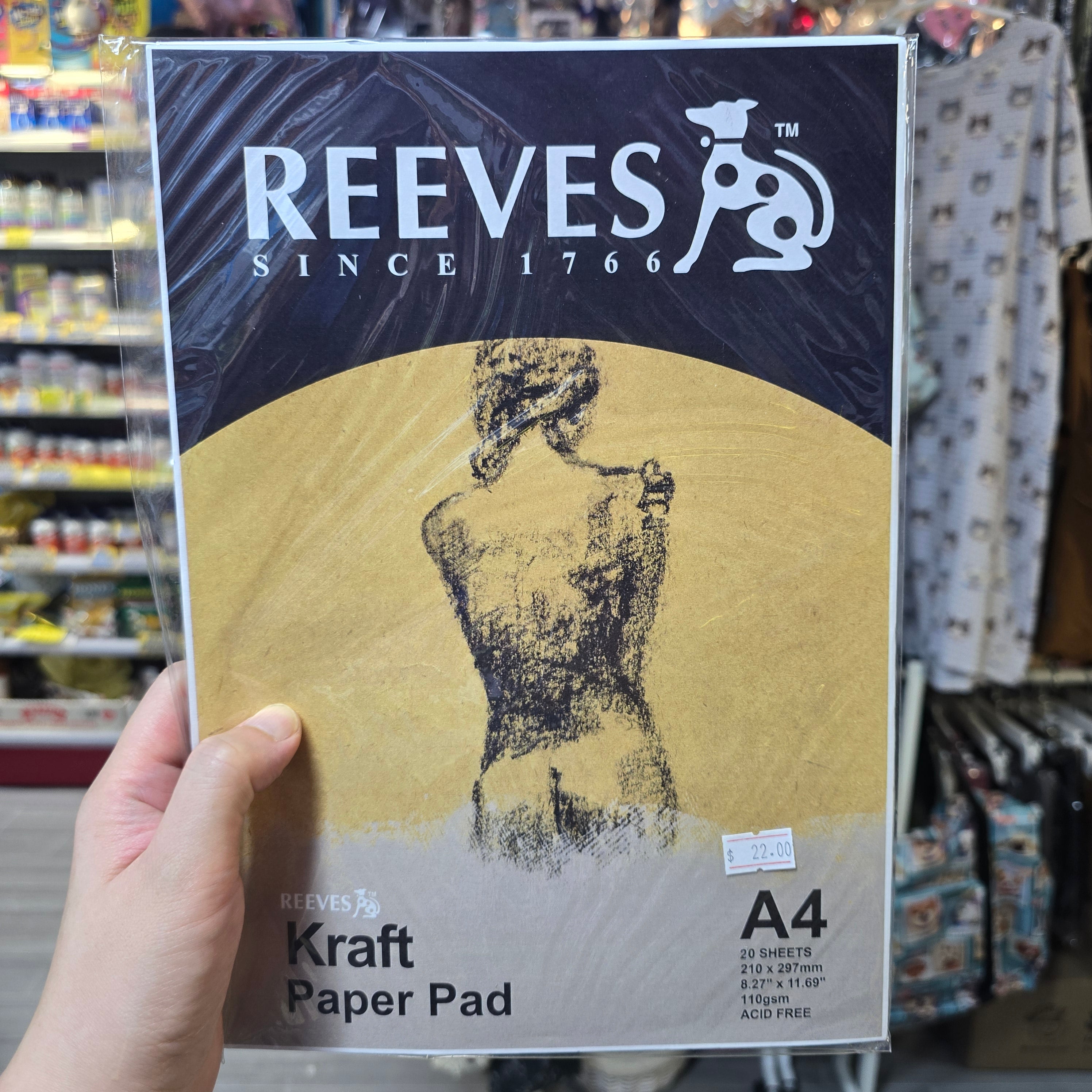 Reeves A4 110gsm 牛皮紙素描本 Kraft Paper Pad 繪畫紙