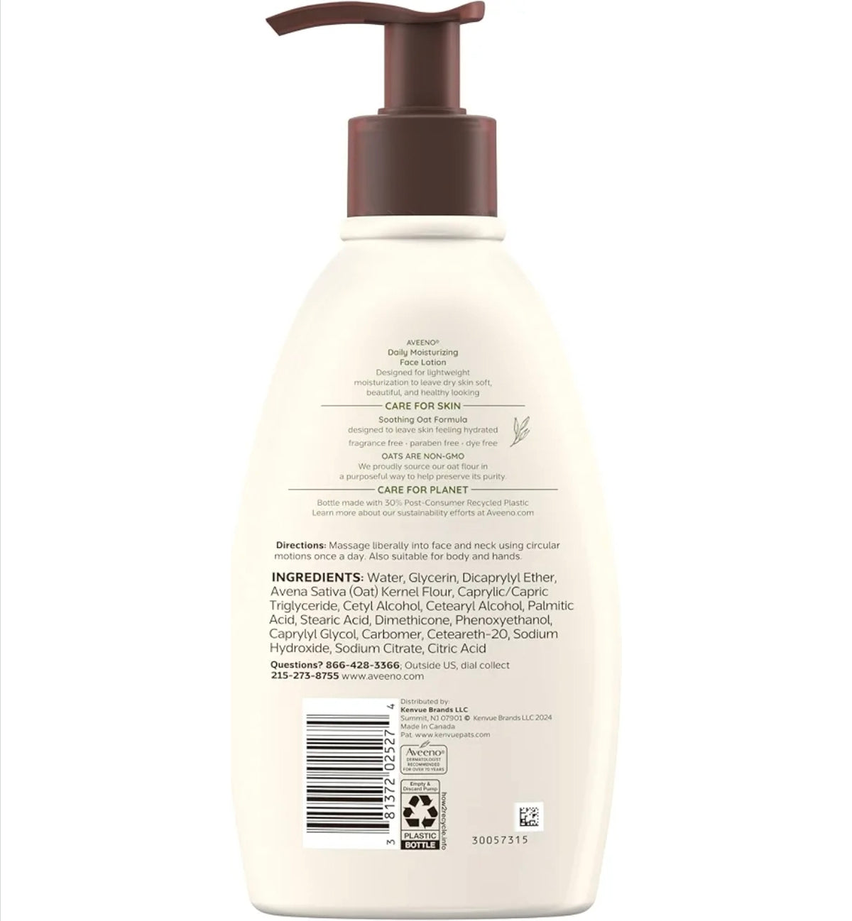 Aveeno 面部及頸部潤膚霜354mL(美加直送✈️)