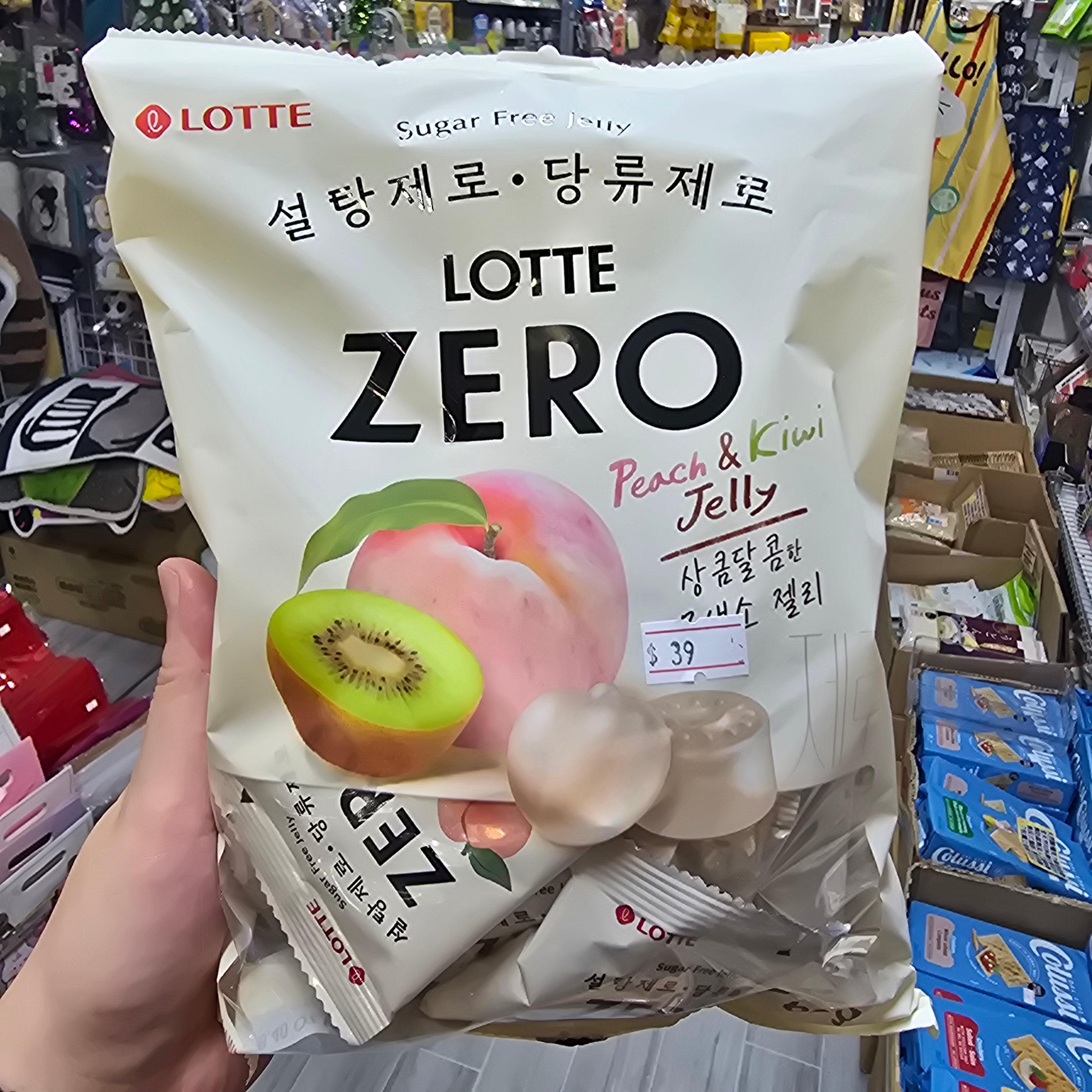 Lotte樂天Zero零糖系列 蜜桃奇異果軟糖 分享裝