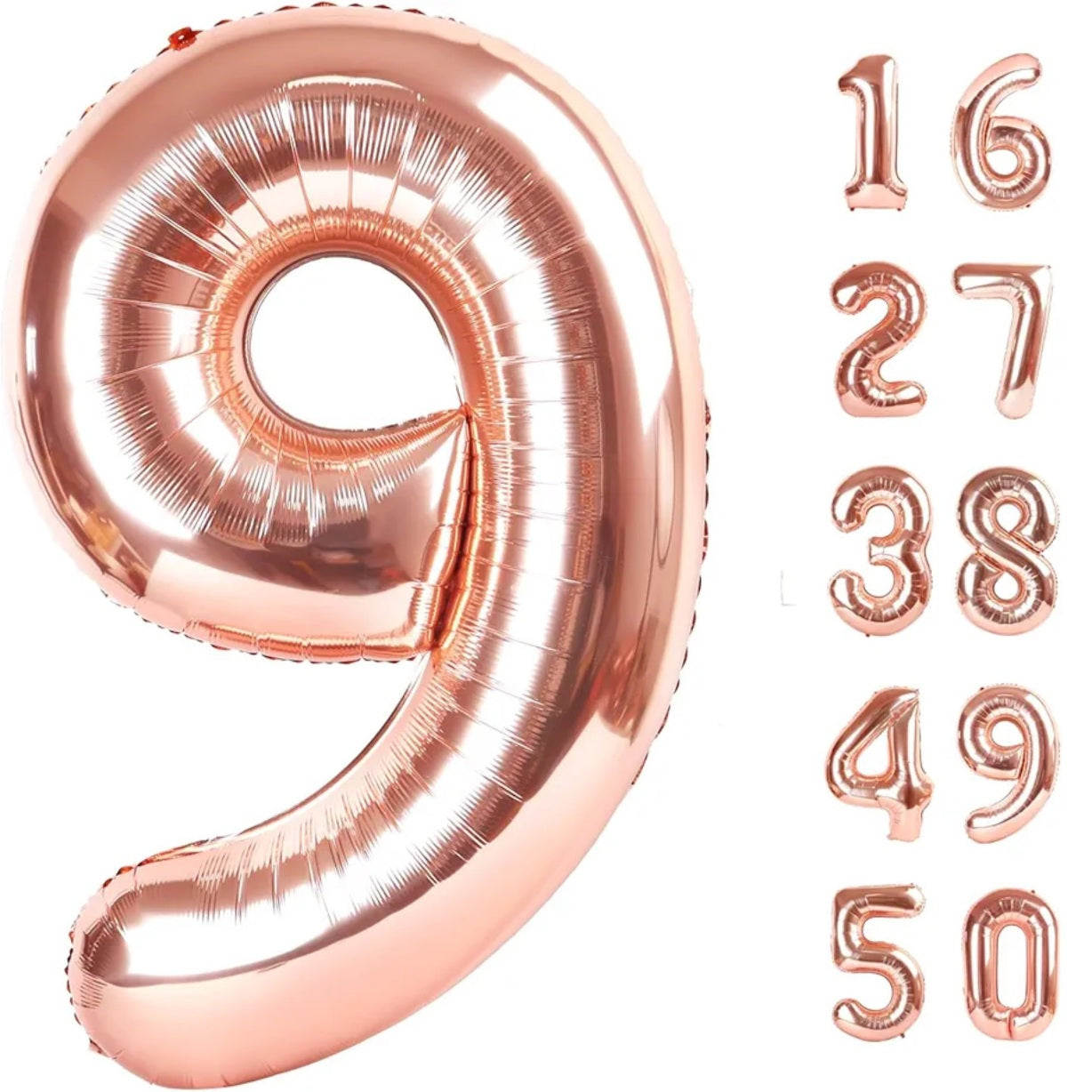 玫瑰金色數字鋁膜氣球生日派對佈置