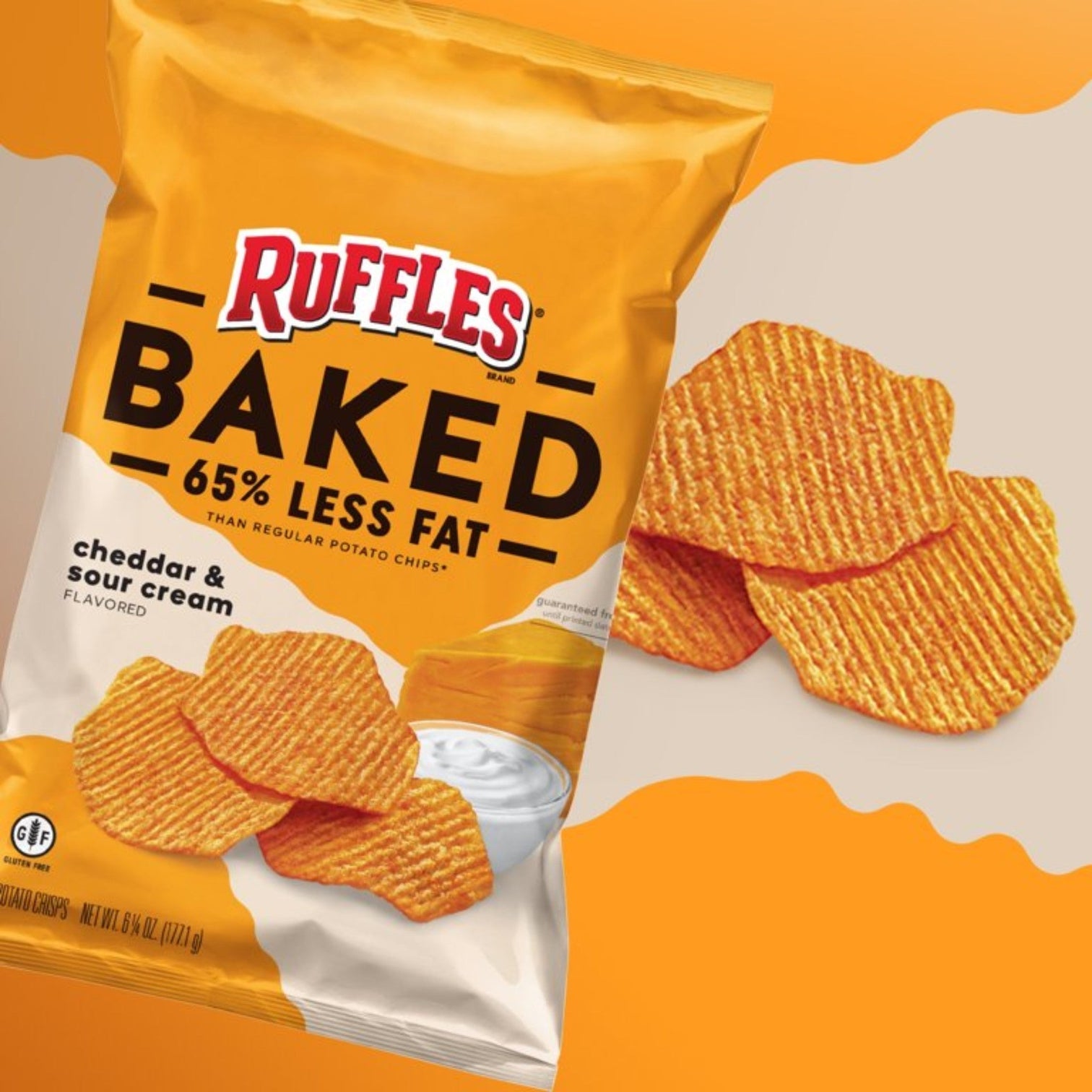 Ruffles "低脂之選"芝士酸忌廉味無麩質焗製薯片170g(美國製)