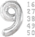 銀色數字鋁膜氣球生日派對佈置