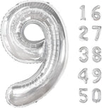銀色數字鋁膜氣球生日派對佈置