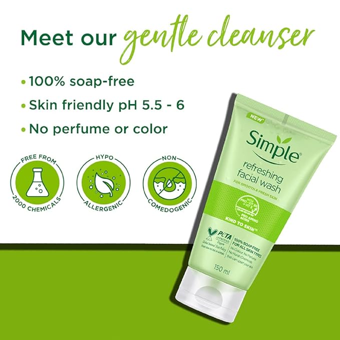 Simple Kind to Skin 100%無皂洗面乳不致粉刺潔面產品