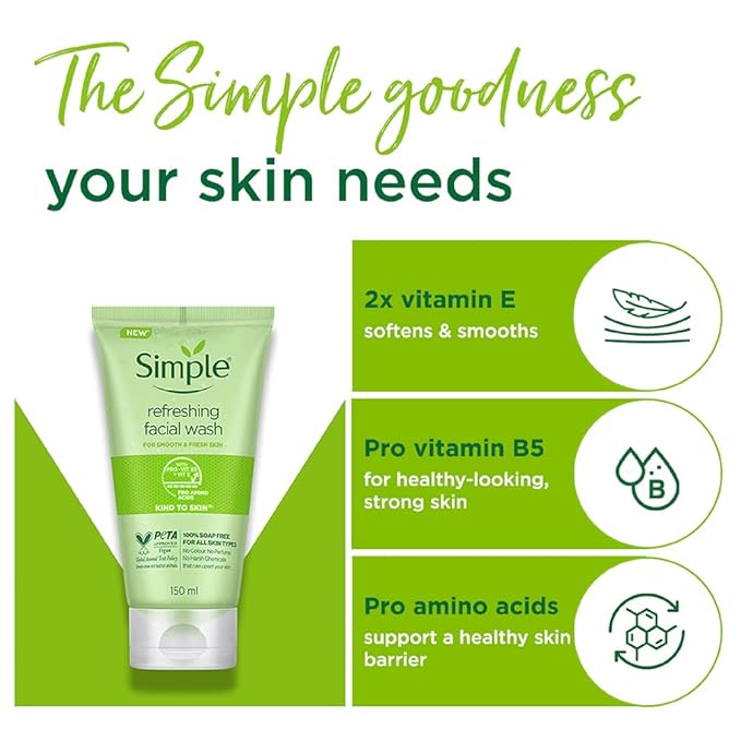 Simple Kind to Skin 100%無皂洗面乳不致粉刺潔面產品