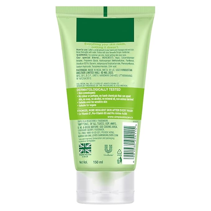 Simple Kind to Skin Refreshing Facial Wash 150ml洗面乳