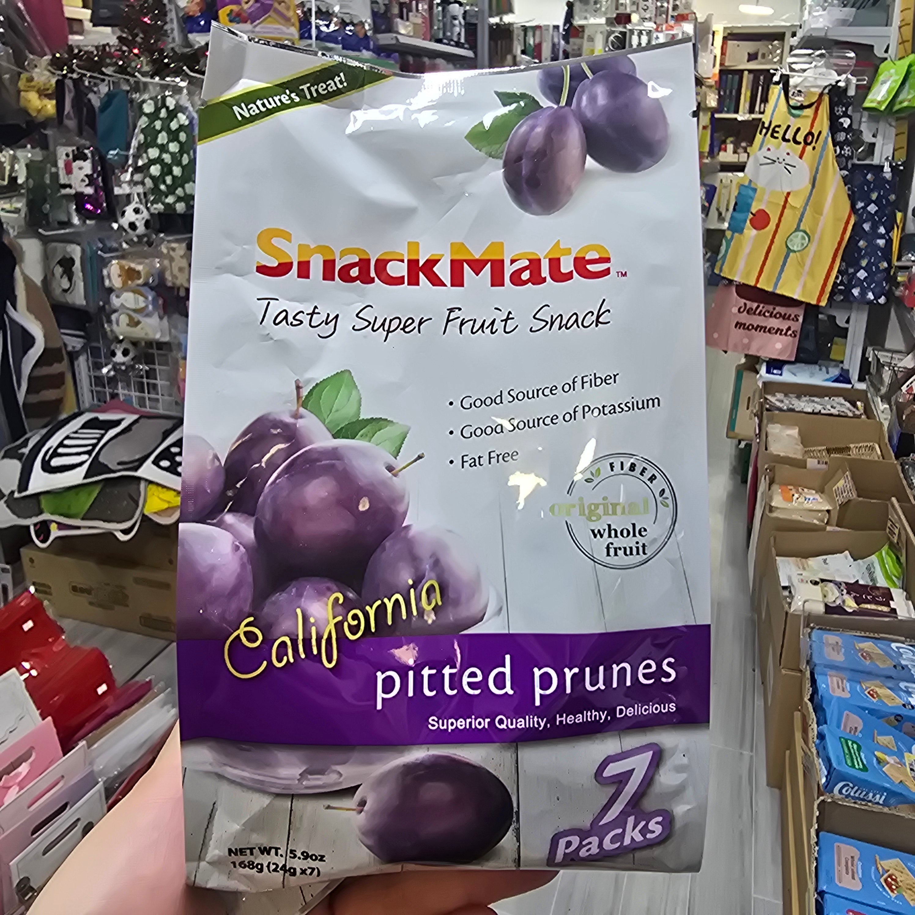 SnackMate加州去核西梅乾168g 24g×7包獨立包裝