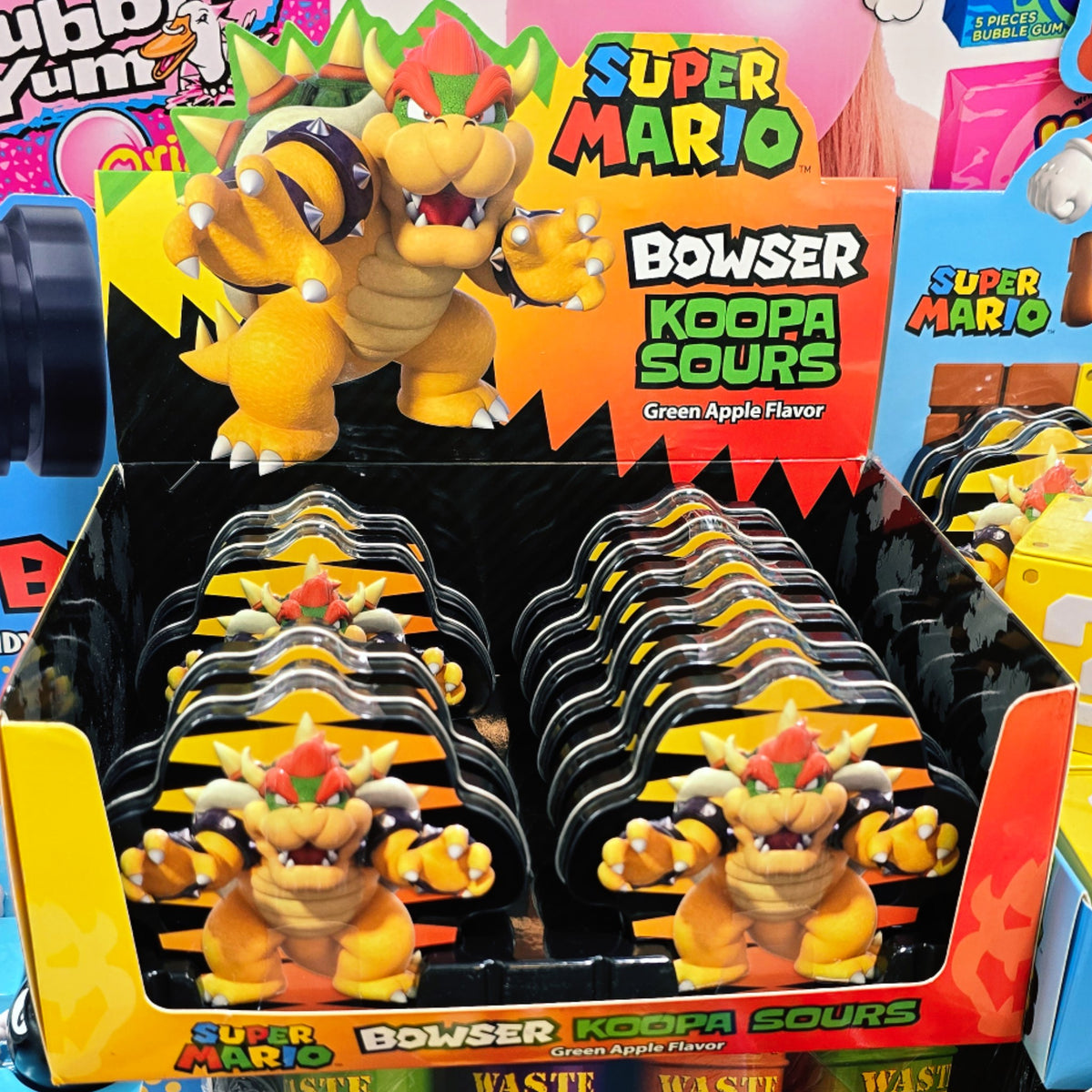 Super Mario Bowser Koopa Sours 酸青蘋果糖42.5g｜Bowser造型收藏鐵罐｜Nintendo

