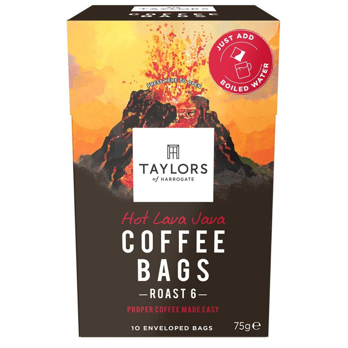 Taylors of Harrogate Hot Lava Java 火山爪哇咖啡包10包｜特深烘焙
