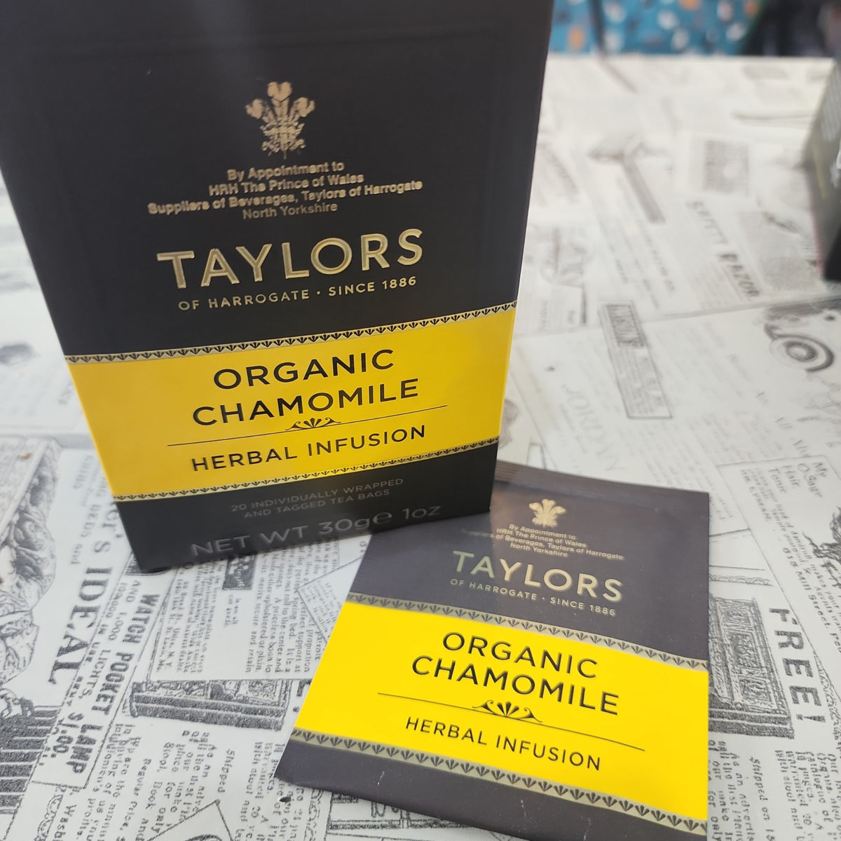 Taylors 有機洋甘菊花草茶｜20包獨立包裝｜天然無咖啡因
