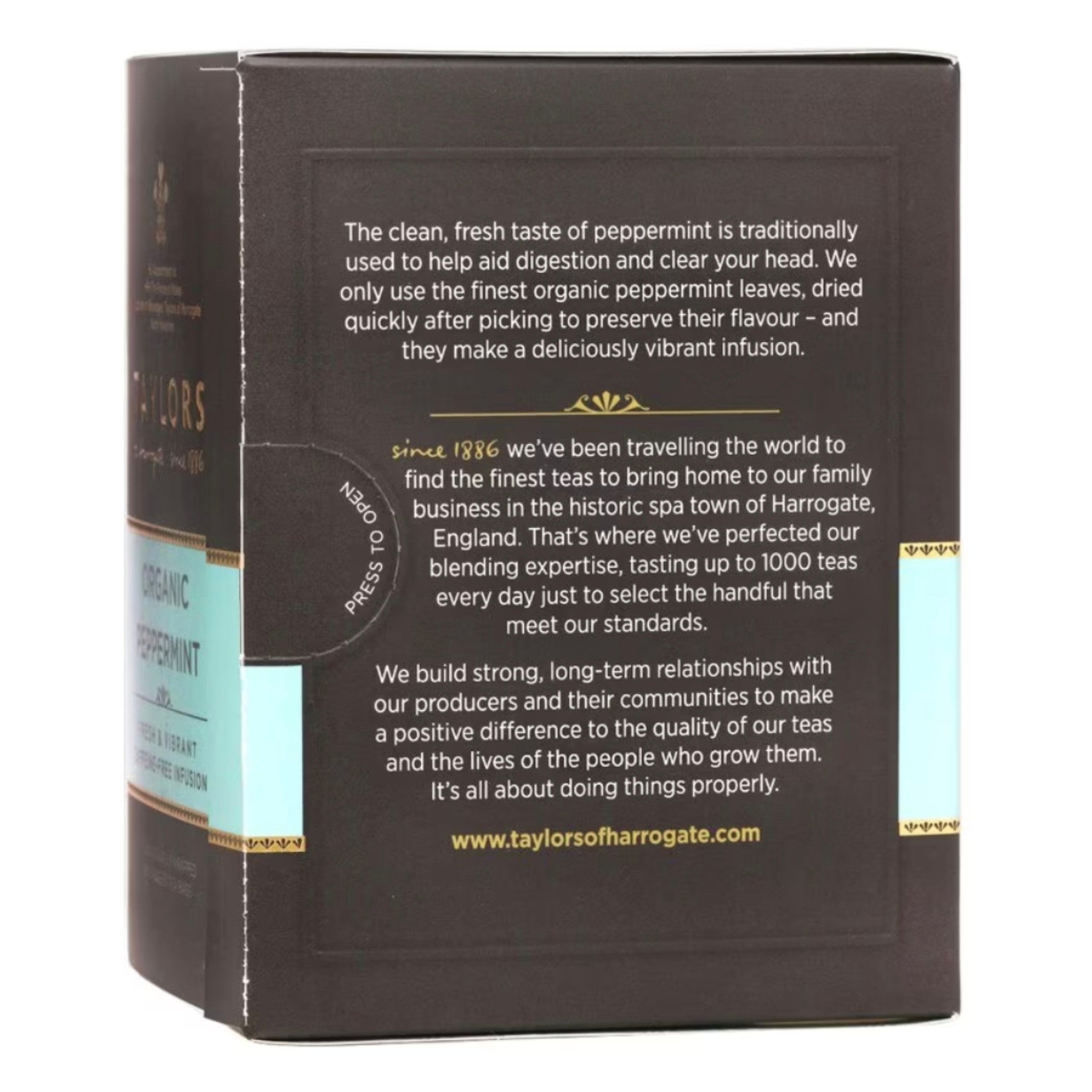 Taylors of Harrogate 有機薄荷茶,無咖啡因(20包獨立包裝)