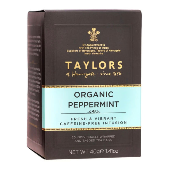 Taylors of Harrogate 有機薄荷茶,無咖啡因(20包獨立包裝)