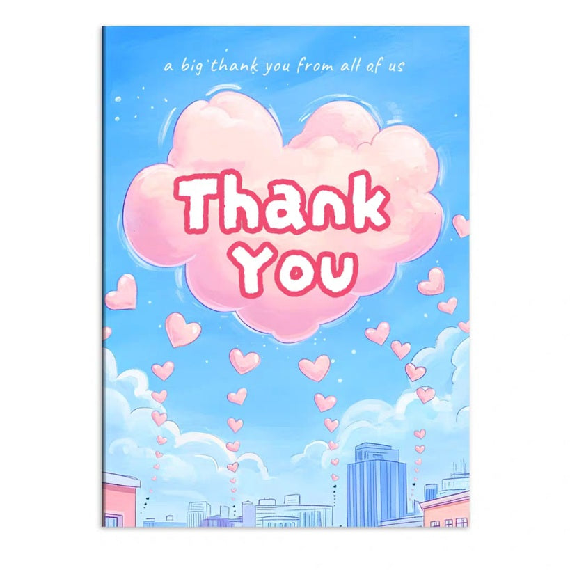 A4大尺寸Thank You感謝咭款式D