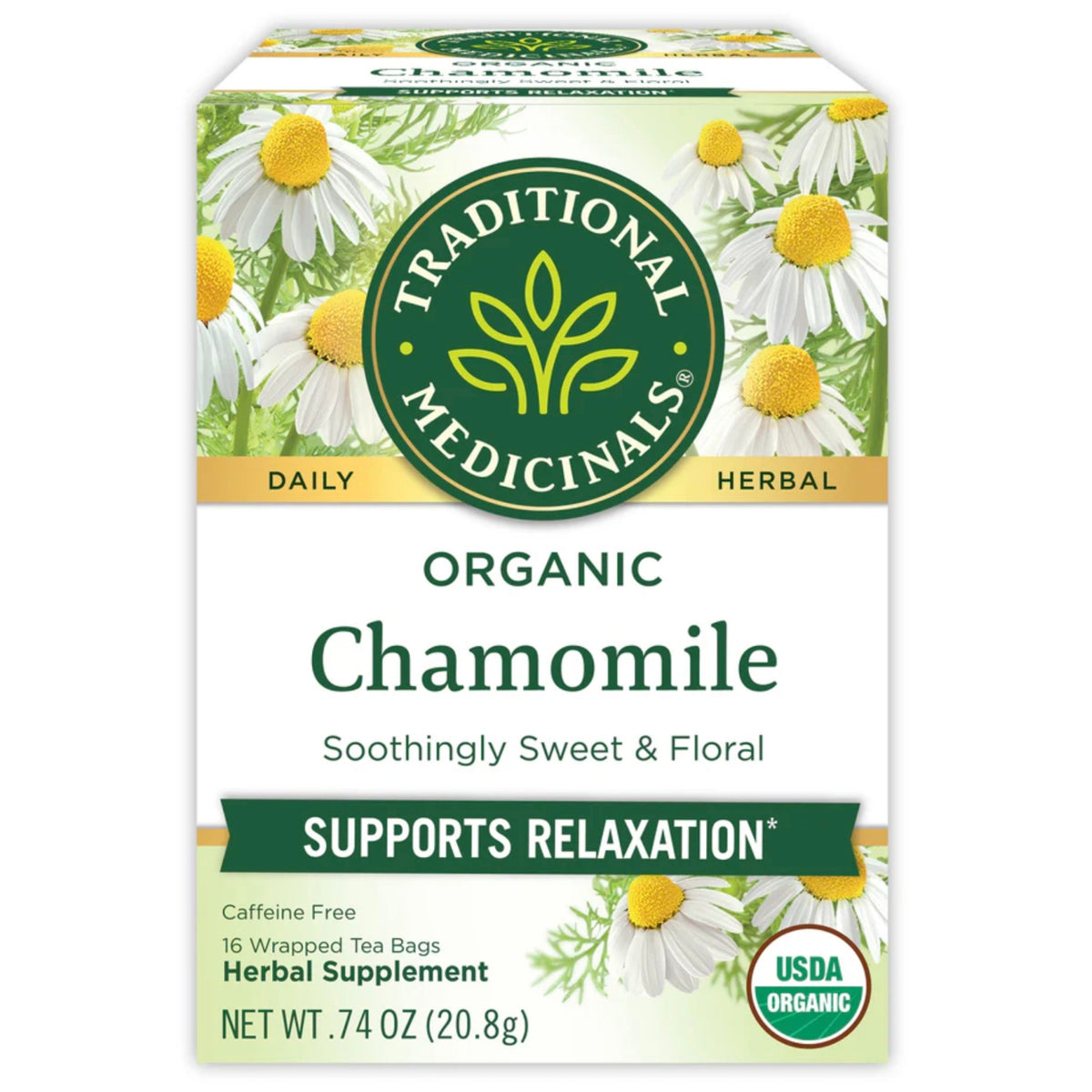 Traditional Medicinals Organic Chamomile 有機洋甘菊茶無咖啡因16包獨立茶包
