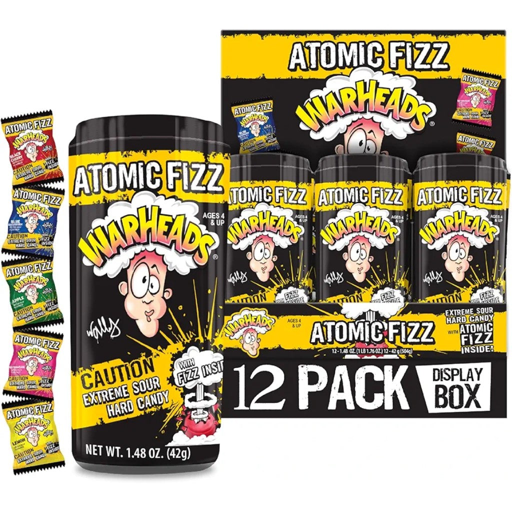 Warheads Atomic Fizz極致酸味爆炸碳酸糖產品包裝
