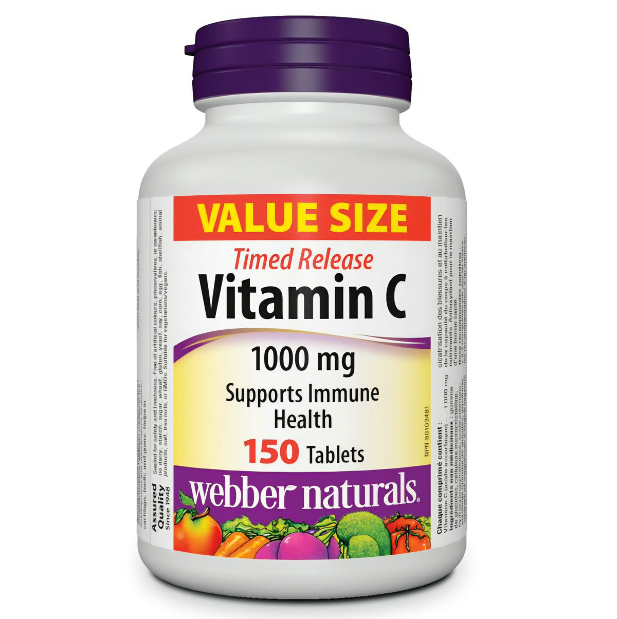 Webber Naturals 定時釋放維他命C 1000mg 150粒｜Timed Release Vitamin C
