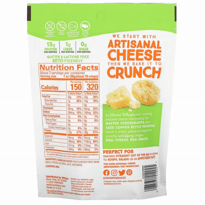 Whisps Cheese Crisps 生酮零食, 芝士脆片60g
