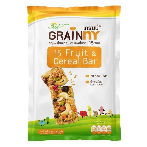 Xongdur Grainny 15種水果穀物棒 (5條獨立裝)