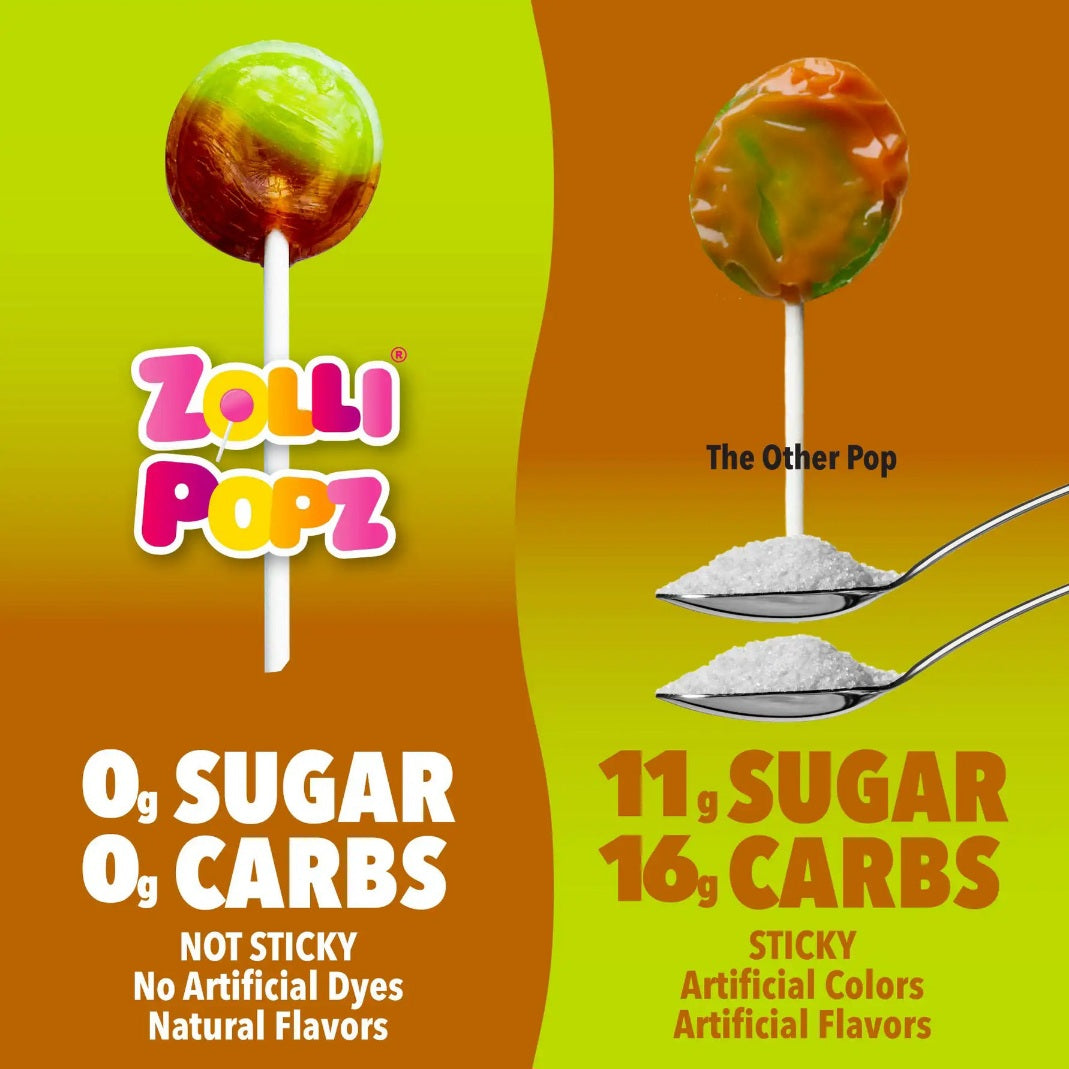 Zolli Pops焦糖青蘋果無糖棒棒糖Zero Sugar