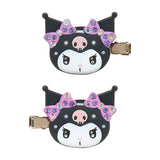 Kuromi 彩色寶石前髮夾(二入裝)日系可愛