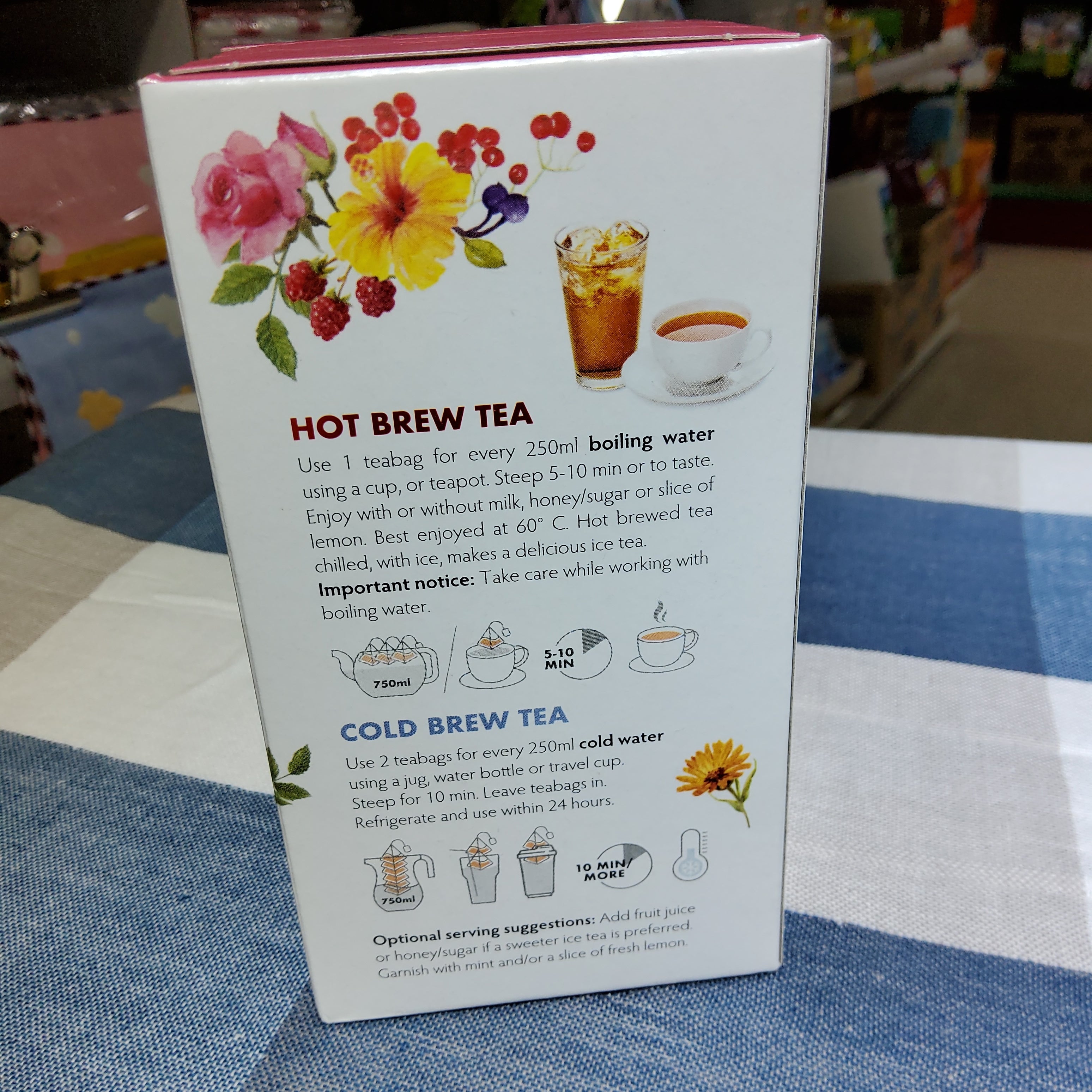 南非養生博士茶, 無咖啡因, ,16種不同花果（20包三角茶包）