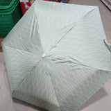 條紋簡約輕量UV晴雨傘,快乾布,有黑膠底,綠色