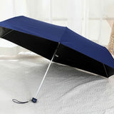簡約輕量UV晴雨傘,快乾布,有黑膠底,深藍色