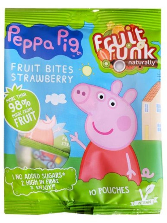 Fruit Funk Fruit Bites - Strawberry 無添加糖,無麩質, 草莓水果小食 (10包獨立包裝)