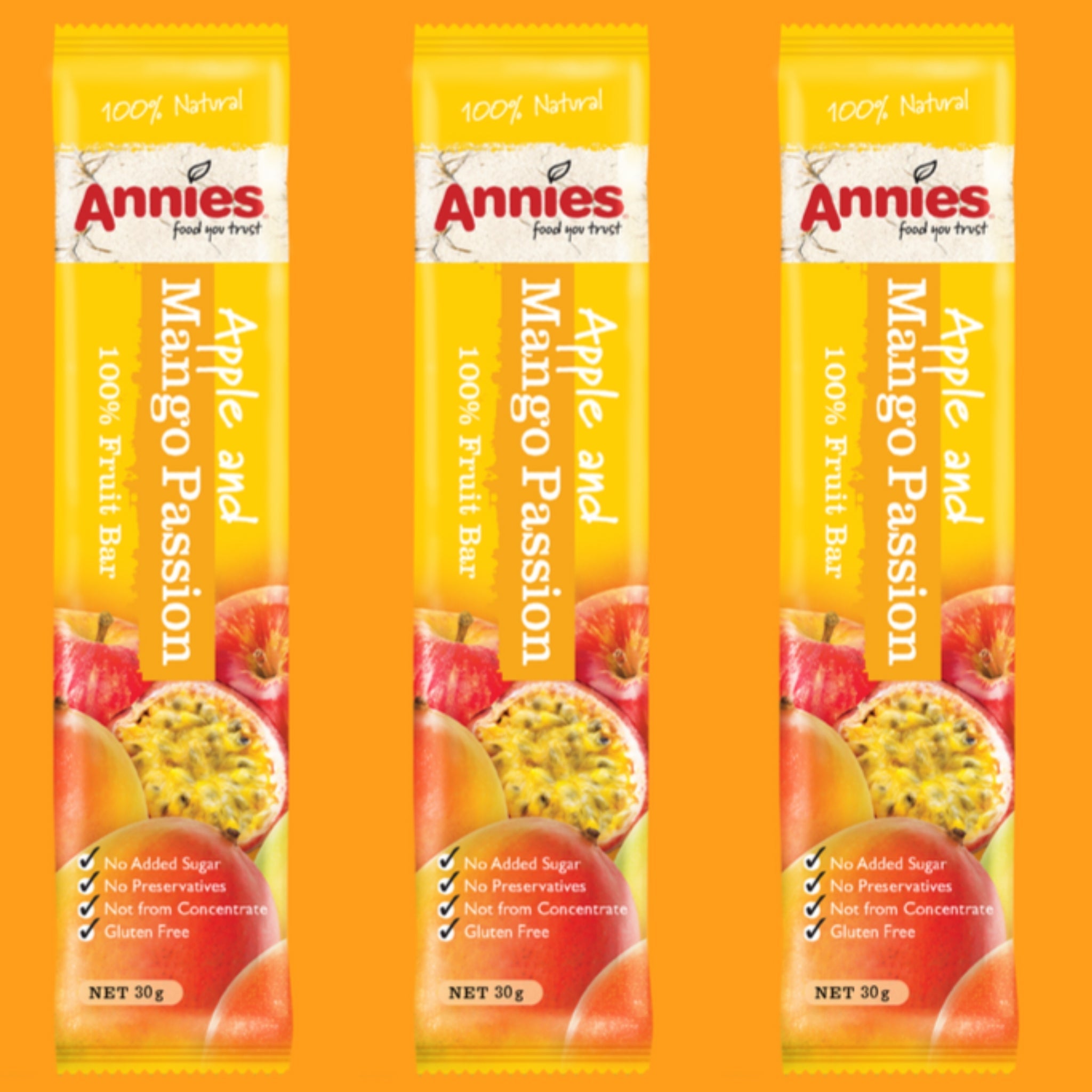 Annie's 100%天然 蘋果,杧果,熱情果水果條 3件裝