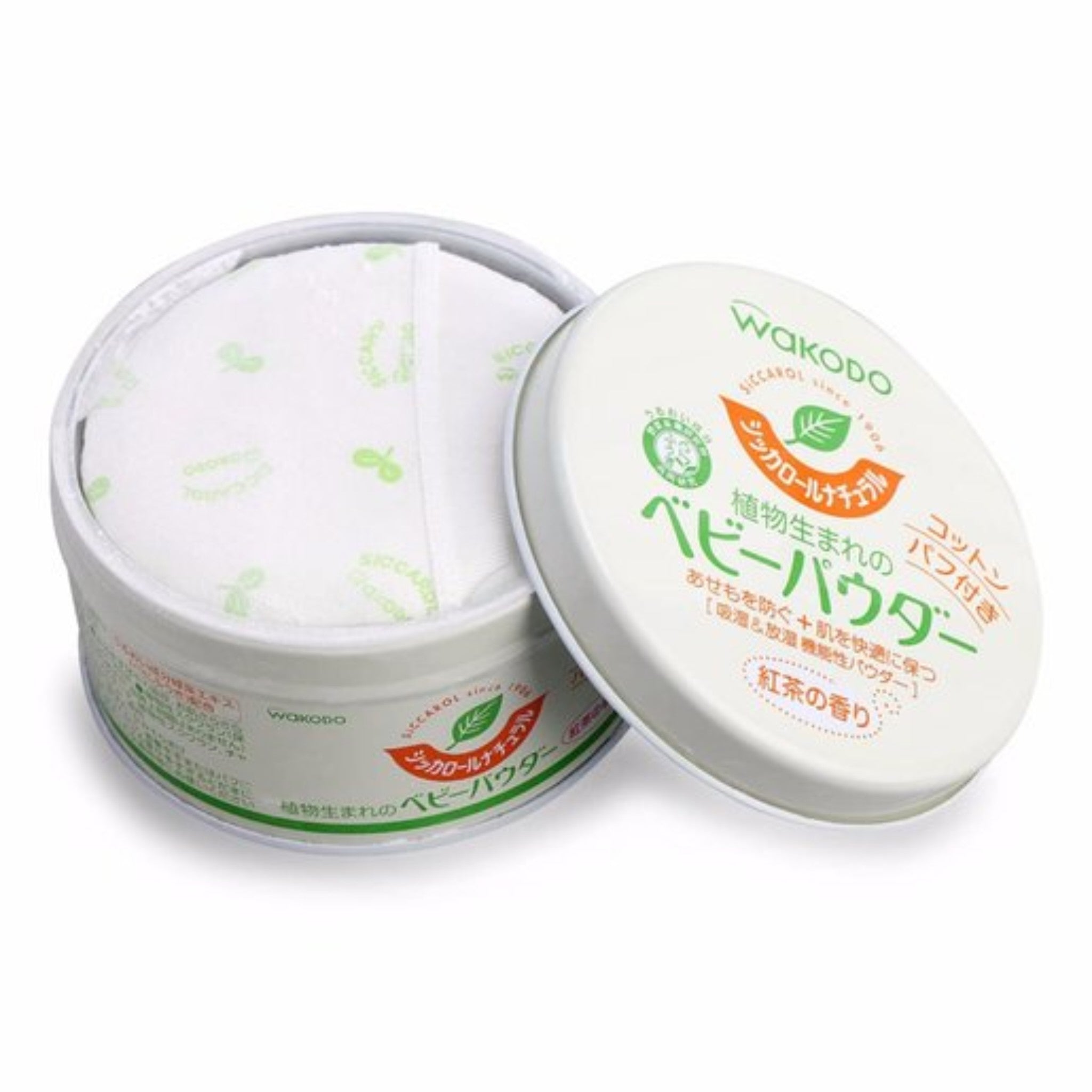 和光堂罐裝BB綠茶爽身粉(連粉撲) 120g
Wakodo Baby Powder Corn Starch