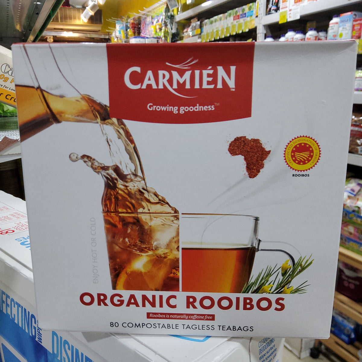 Carmién Natural Rooibos Tea 南非有機國寶茶80包｜天然無咖啡因博士茶
