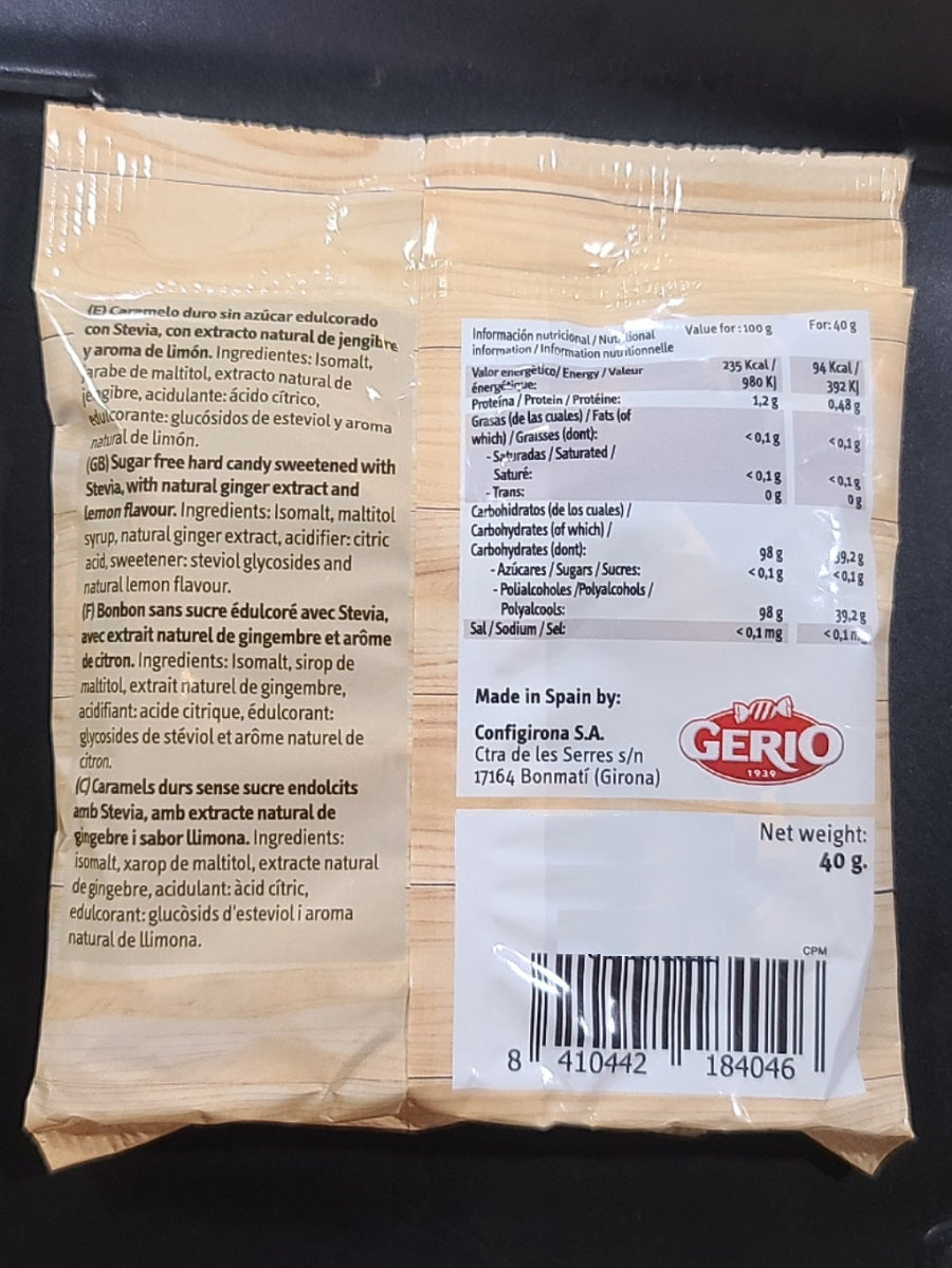Geriovit 無糖薑檸糖 40g (2包裝)
