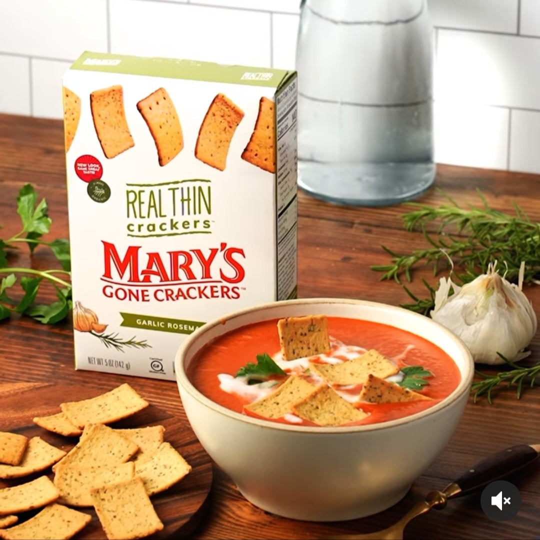 Mary's Gone 有機無麩質,素食,非轉基因,香草蒜蓉味薄脆餅