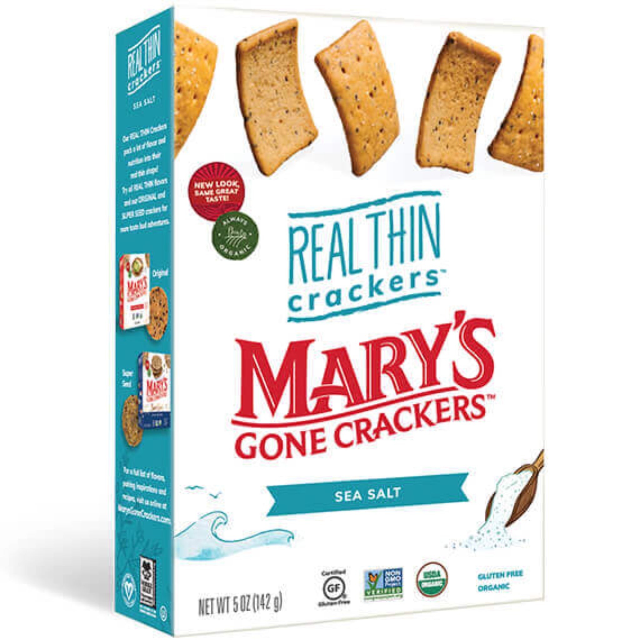Mary's Gone 有機無麩質,素食,非轉基因,海鹽味薄脆餅